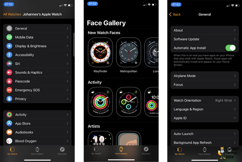 Приложение Watch App на iPhone.